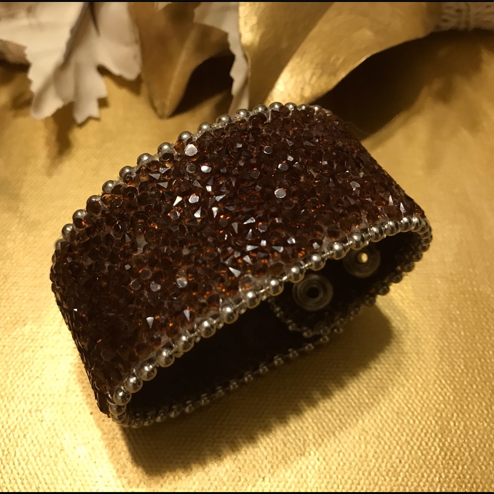 Dark Brown Sparkle Cuff Bracelet ⚜️